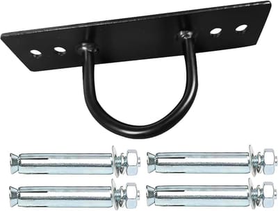 Battle Rope Mount - Touwhouder Training - Kracht Training - Gereedschapsvrije Installatie - 20x5x8.5 cm - Zwart