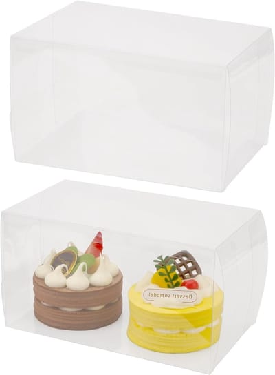 10 Stuks Duidelijke Vouwbare Opbergdozen, Transparante Opbergdozen voor Poppen, Snacks en Snoep, Plastic Display Container, Vouwbare Organizer Box (10 x 17cm)