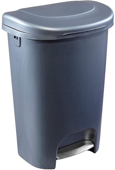 Pedalemmer 50 Liter Brons met Deksel - RVS Pedaal - Ideaal voor Keuken en Afvalinzameling
