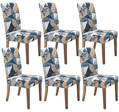 Stoelhoezen voor eetkamer - 6 stuks wasbare stretch slipcovers voor Parsons stoelen