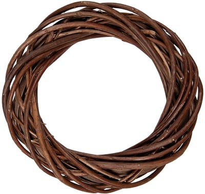 Clayre & Eef Krans Ø 20x4 cm Bruin Rotan