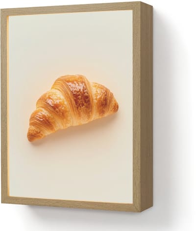 Wandlamp 30x40 cm - Oplaadbaar - Croissant - Brood - Beige - Wandlampen binnen woonkamer - Slaapkamer lamp - Decoratieve nachtlamp - Vloerlamp draadloos