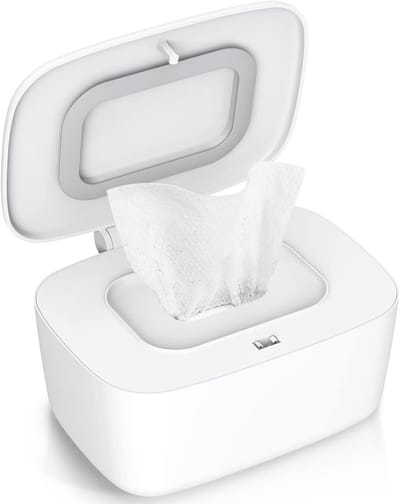 Doekjesdispenser - Veeghouder - Babyverzorging - Druk om te openen - 80 doekjes - Wit