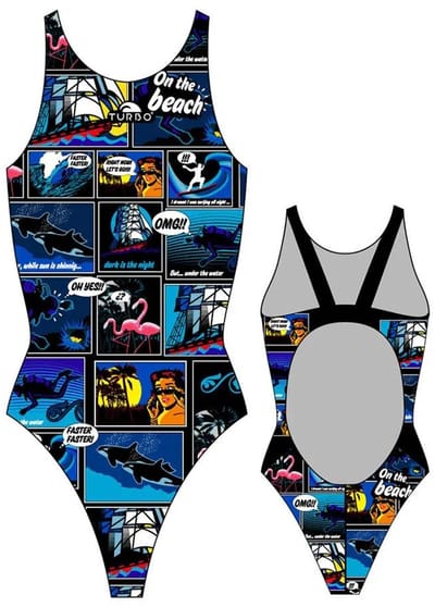 Turbo New Comic Pro Resist Zwemkleding Veelkleurig L Vrouw