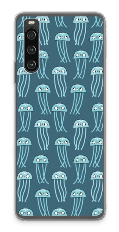 Case Company® - Hoesje geschikt voor Sony Xperia 10 IV hoesje - Kwallie - Soft Cover Telefoonhoesje - Bescherming aan alle Kanten en Schermrand