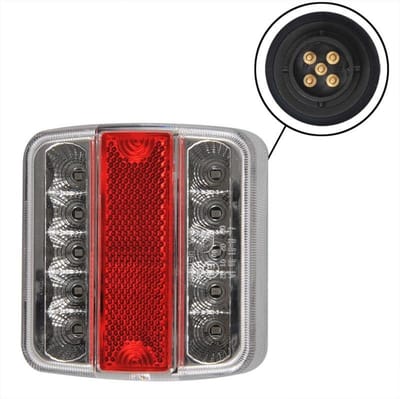 ProPlus Achterlicht aanhangwagen/caravan - 4 functies - 14-LED - 98 x 105 mm - 5-pins EC aansluiting