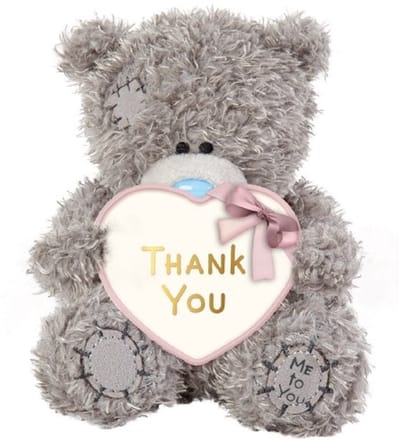 Me to You Knuffel Beer S4 11 cm Thank You Heart