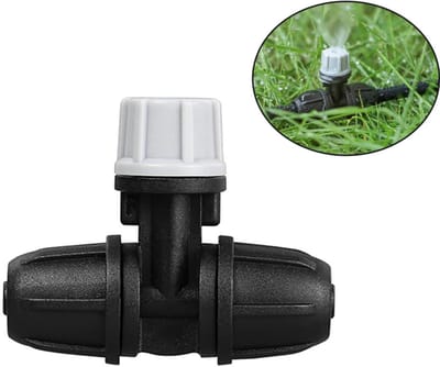 Druppelirrigatie Misters - 3-Weg T-stuk Sproeiers - 1/4 inch (6mm) - 25 Stuks Grijs - Waterbesparend - Instelbare Mist-Voor Irrigatiesysteem -Tuin Kas