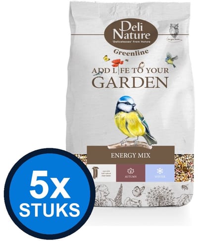 5x Deli Nature - Greenline energy mix 850gr - Vogelvoer - 850 g