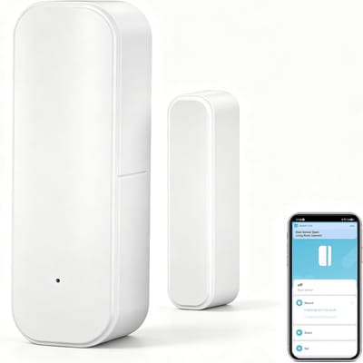 Slimme Draadloze Deursensor voor Ramen: Magnetische Contactsensor met Gratis Meldingen, Compatibel met Alexa en Google Assistant, Veiligheid en Gemak voor Thuisgebruik