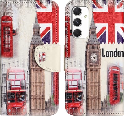 Coverup Hoesje - Geschikt voor Samsung Galaxy A16 Hoesje - Coverup Book Case - London