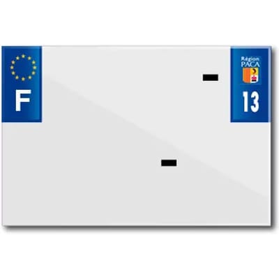 PVC nummerplaatstrip met bedrijfsnaam Top Plaq 13
