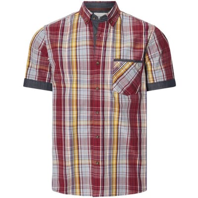 Babista herren Overhemd Met Korte Mouwen - 39/40 - rood - Plus Size