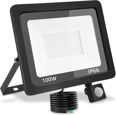 Waterdichte LED Buitenlamp met Bewegingsmelder 100W 10000lm Warm Wit
