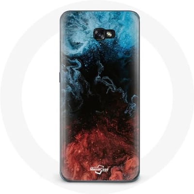 Hoesje voor Samsung Galaxy A3 2017 abstracte textuur achtergrond rood zwart blauw