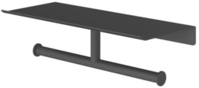 Hotbath &More SHA05 dubbele toiletrolhouder voor Planchet serie geborsteld zwart PVD