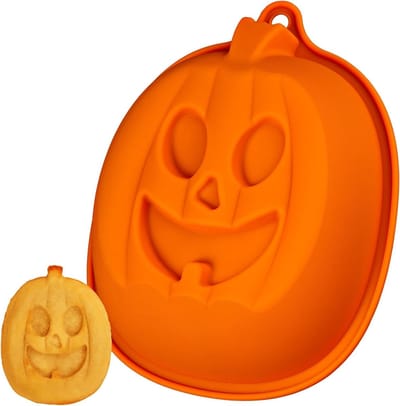 Siliconen Pompoen Cakevorm 23cm voor Halloween - Anti-aanbak Cakevorm voor Taarten, Jelly en Desserts