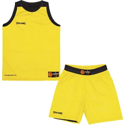 Spalding Double Face Reversible Basketbalset Kinderen - Geel / Zwart | Maat: 128