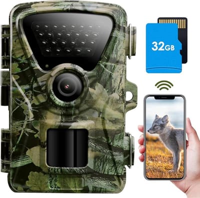Luxe Wildcamera – Met Nachtzicht en WiFi – Voor Buiten – Wildlife Camera – Buitencamera – Met Sensor – 1440P – 32MP – Weerbestendig – Professionele Beelden