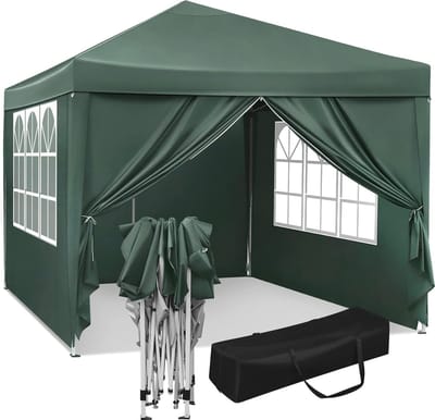 Waterdichte Partytent 3 x 3 m - Verstelbare Pagodetent voor Tuin, Terras en Camping