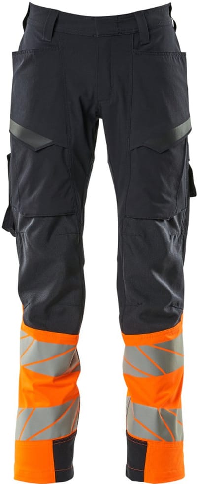Mascot Accelerate Safe Broek met dijbeenzakken 19379-510 - donkermarine/hi-vis oranje - C46 - 76