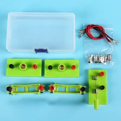 Doe-het-zelf Elektrisch Circuit Wetenschapsspeelgoed voor Kinderen Hands-On Basis Circuit Leerkit Natuurkunde Experiment Speelgoed green