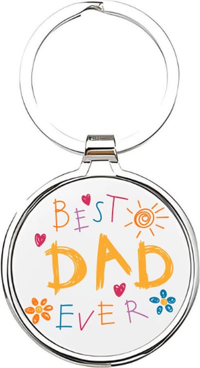 Akyol - Best dad ever Sleutelhanger - papa - Vaders - vader sleutelhanger - Papa sleutelhanger - Sleutelhanger papa - Familie sleutelhanger - Vaderdag cadeautje - Papa cadeau - Dad - stiefvader - schoonvader - Fathersday - 4 x 7,5 CM