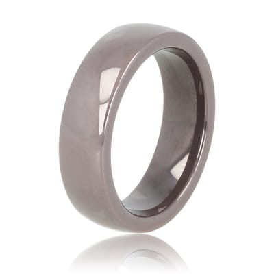 My Bendel - Onbreekbare Keramieken Ring Grijs 6 Mm - Keramieken Ring • 6 Mm • Grijs / Taupe - met Luxe Cadeauverpakking | Sieraden Voor Dames | Maat 16.00 Mm / Maat 50