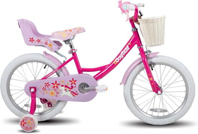 Kindfiets voor Meisjes met Zijwieltjes en Mandje