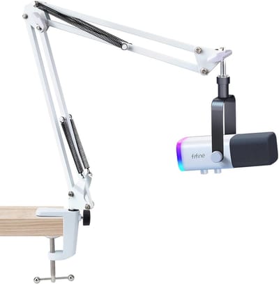 Microfoonarm voor Fifine AM8 - Verstelbare boom arm met 3/8" naar 5/8" schroefadapter en bureauklem voor optimale geluidsopname