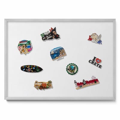 Tulup Magneetbord met Zilveren Frame - Wit Magnetisch Bord in Verschillende Kleuren - 70 cm x 50 cm - Kleur wit - Magnetisch Bord Kindvriendelijk - Memobord Magnetisch - Magnetisch Bord Rechthoekig