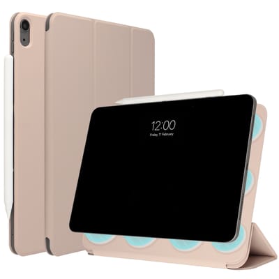 imoshion Tablet Hoes - Geschikt voor Apple iPad Air 5 (2022) / Air 4 (2020) / Air 11 inch (2026) M4 / Air 11 inch (2025) M3 / Air 11 inch (2024) M2 - Magnetic Bookcase - Beige