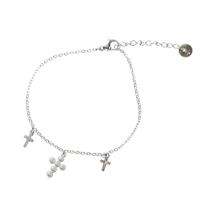 Go Dutch label Kruis armband B8807-1 Zilver