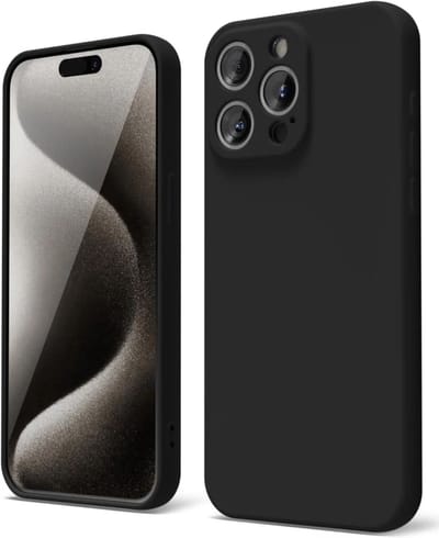 Hoesje met Camera Bescherming Geschikt voor Apple iPhone 15 Pro Max | Back Cover | Dun | Flexibel TPU | Zwart