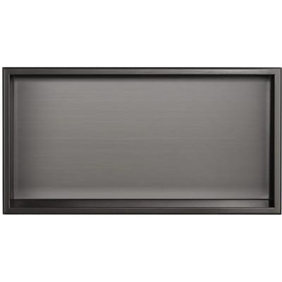 Vtw Living inbouwnis badkamer geborsteld gun metal 60 x 30 x 10 cm