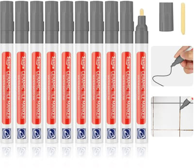 Voegenstift voor tegelreparatie - grijs, 10 stuks met reservepunten