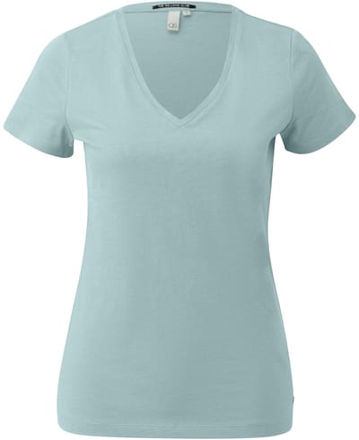 Q/S designed by - Dames t-shirt - Maat XS - Vrouwen - blauw - katoen
