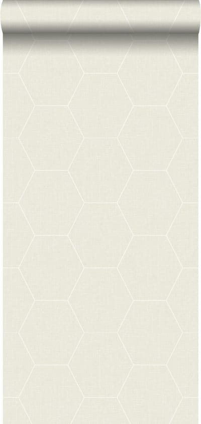 ESTAhome behang hexagon beige - 53 cm x 10.05 m - 148749