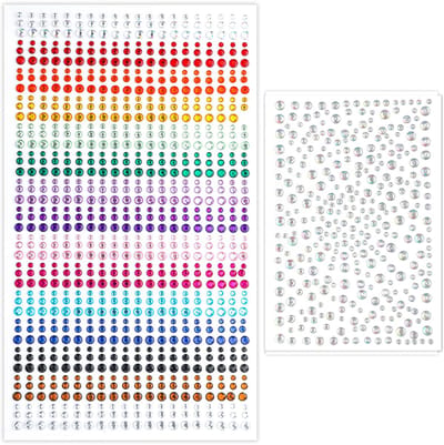 Face Gems - Zelfklevende Diamanten Stickers voor Gezichtsdecoratie - Nagel Gems voor Nageldecoratiefeest - Gezichts- en Lichaamsjuwelen - 1250 stuks
