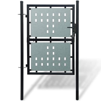 vidaXL - Zwarte - enkele - deur - schuttingpoort - 100x125 - cm