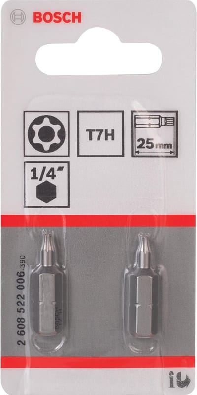 Bosch Accessories 2608522006 TX-bit Aandrijving: 1/4 (6,3 mm) Uitvoering: TX TB 7 25 mm