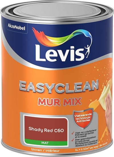 Levis - Easyclean Mur Mat Mix - Shady Red C60 - Mengverf - 1 L