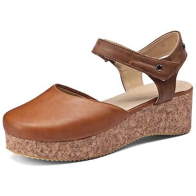 Lilyptuart Klompen Wedge Zomer Buiten Sandalen Schoenen Gesloten Teen Dames Hakken Pak Vrouwelijk Beige Maten Op Damesmode 39 brown