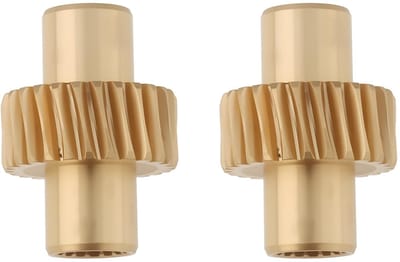 Dailygoods- Wielgear 26T Messing - 2 Stuks - Compact Ontwerp 3,2x2,3x1,2cm - Compatibel met Toyota Land Cruiser LC80 - Duurzaam en Corrosiebestendig - Voor Stoelaanpassing - Stoelmechanisme