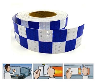 Dailygoody - Reflecterende Tape - Waarschuwingstape - Veiligheidstape - 3M X 50mm - Lichtgevende Tape - 2 Rolletjes - Geschikt voor Transport
