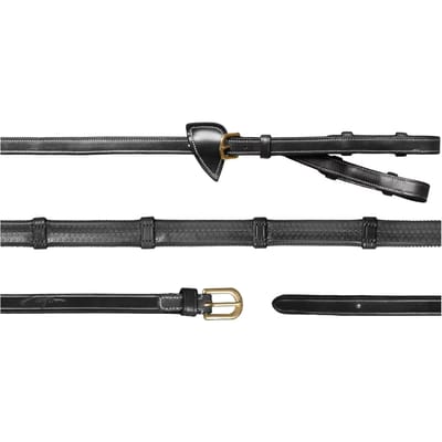 Dy'on Teugels D Collection By Dy'on Pelham 1/2 Rubber Met Stops Zwart