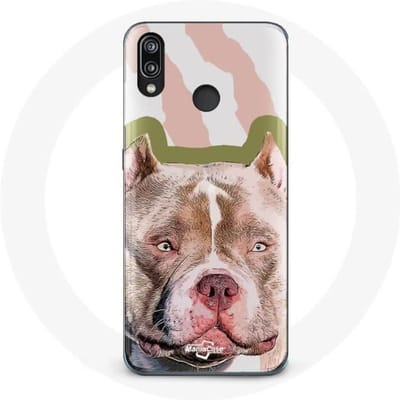 Coque - Huawei - P20 Lite - Marron - Chien de Pitbull - Rigide marron