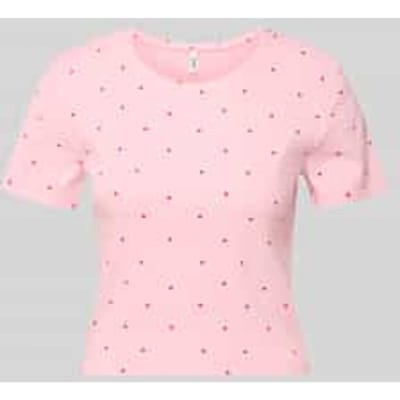 Only T-shirt Onlfenja S/s Aop Top Jrs Noos 15347986 Romance Rose/hearts Dames Maat - M
