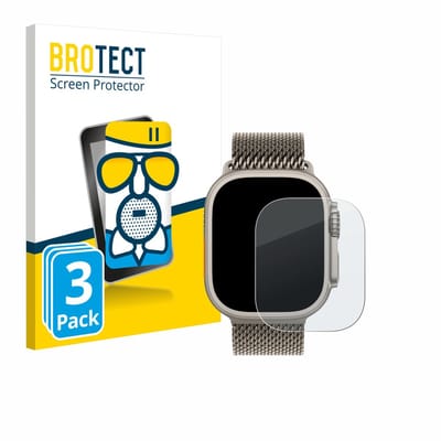 BROTECT - Screenprotector voor Apple Watch Ultra / Ultra 2 / Ultra 3 (49 mm) - Folie Beschermfolie Beschermglas matte 3 Stuks