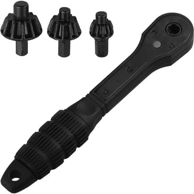 1 clé à mandrin spéciale pour perceuse électrique, clé à cliquet à démontage rapide, clé à trois mâchoires, accessoire de perceuse à pistolet noir